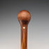 Antique Brown and Tan Marquetry Rondelle Handle Walking Stick 88cm